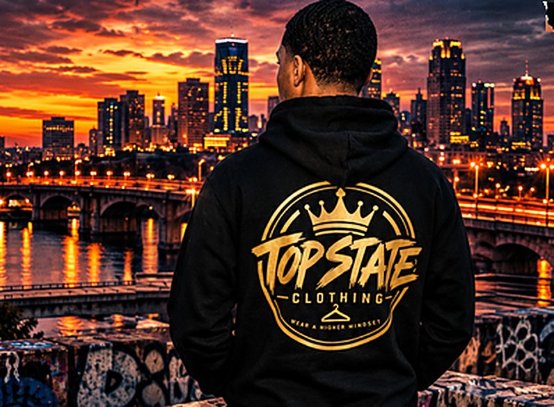Top State logo hoodie